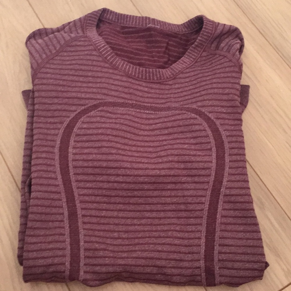 Lululemon Striped Longsleeve Swiftly Top